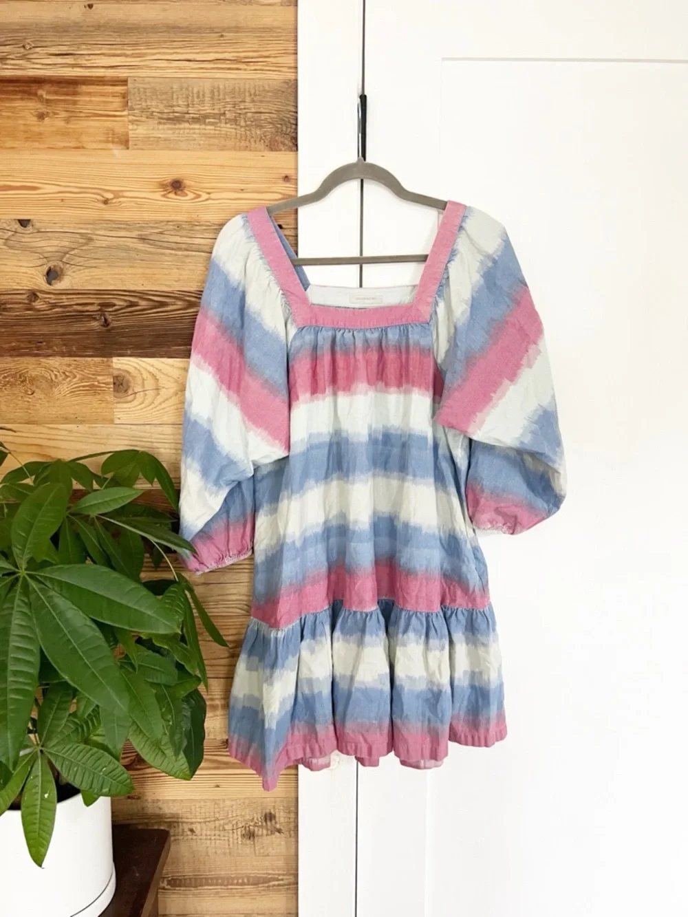 Outerknown Miro Organic Cotton Striped Dress Small
